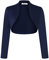 KOJOOIN Damen Bolero Kurze Strickjacke Festlich Kurz Cardigan Elegant Schulterjacke A-Navy Blau XL（Verpackung MEHRWEG）