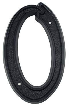 HASWARE Numero civico da 5,5 pollici (139mm) Numeri di porta moderni Numeri di indirizzi di casa, plastica ABS nera (0)