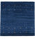 carpetfine Wollteppich Gabbeh Uni Quadratisch Blau 120x120 cm | Moderner Teppich für Wohn- und Schlafzimmer