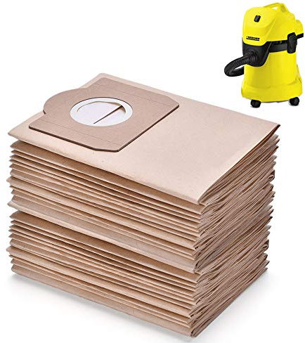 12 Stück Staubsaugerbeutel für Karcher 6.959-130.0 A 2201/2204/2504 WD2 WD3 MV3 Papierfiltertüten Wet & Dry Staubsauger