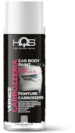 HQS Bomboletta di Vernice Spray 400ml Carrozzeria (Bianco Lucido Ral 9010)