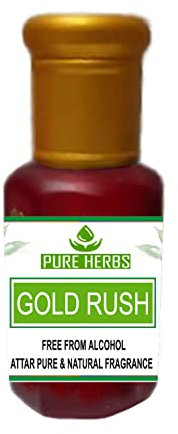 Pure Herbs Gold Rush Attar Alkoholfrei, Unisex, geeignet für Anlässe und den täglichen Gebrauch, Duft (10 ml)