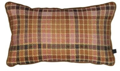 Mette Ditmer [W2023/02 Atelier Cushion, incl.Filling L 50 x H 30 cm Tobacco Check/Rose