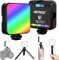 Heysliy Lumière Vidéo RGB, Lampe LED Appareil Photo 360° Couleur avec Mini Trépied & Clip, 2500K-9000K Réglable / 20 Scènes / 2000mAh Rechargeable, Portable RGB Light Panel pour Photographie/Vlog