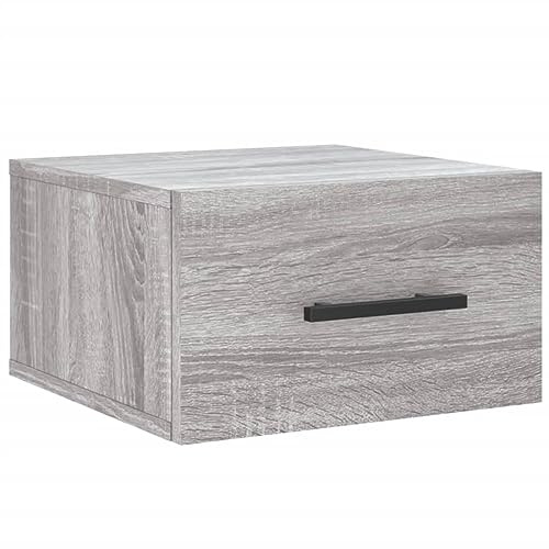 vidaXL Wall-mounted Bedside Cabinet Grey Sonoma 35x35x20 cm