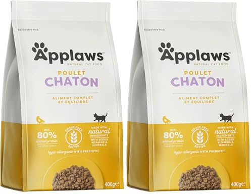 Applaws Pet Food, Kätzchen, Huhn, 400 g (2er Pack)