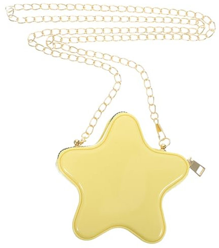GALPADA Stern Tasche: kleine umhängetasche Damen Mädchen - Kawaii 3D Stern Umhängetasche - Stern Geldbörse Kawaii Tasche klein - Gelb