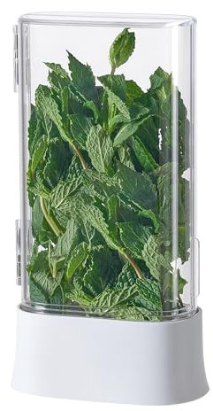 vacane Kräuterbehälter für Kühlschrank, Frische Kräuter Saver Kräuter Vorratsdosen Koriander Behälter für Kühlschrank Spargelbehälter Spülmaschinenfest