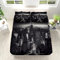 Spannbettlaken Set für Kinderbett Erwachsene, 90x200cm Nachtansicht New York City Weiches Atmungsaktiv Spannbetttuch für Boxspringbetten, Schwarz Gummizug Tiefe Tasche 30 cm, mit 2 Kissenbezügen