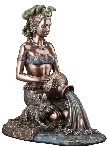 Veronese Design 6 1/4 Ix Chel Maya Jauar Göttin der Hebamme und Medizin Kaltgussharz Bronze Finish