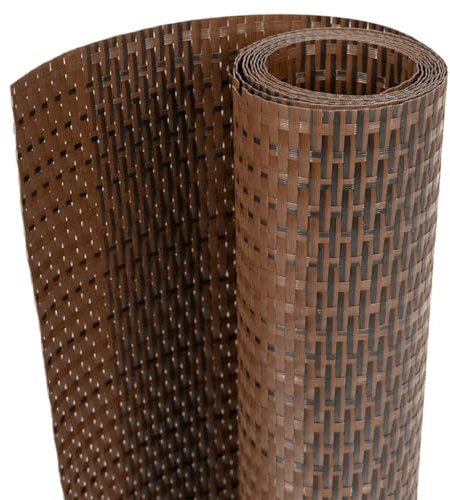 vidaXL Balkon Sichtschutz, Balkonbespannung Rattan-Optik, Sonnenschutz Windschutz für Terrasse Garten, Balkonverkleidung Balkonabdeckung, Braun Schwarz 500x80cm Poly Rattan