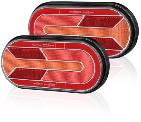 Yuanjoy LED Anhängerleuchten, 2er Pack Universal Superhelles Rückleuchten, 12/24V Anhänger Beleuchtung Set, IP67 Wasserdicht Rückleuchten Anhänger