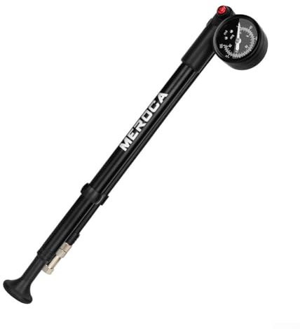 Hasaller Pompes à chocs pour vélo - 300 PSI - Portable - Amortisseur de vélo - Pompe à haute pression - Pompe à fourche avant pour vélo