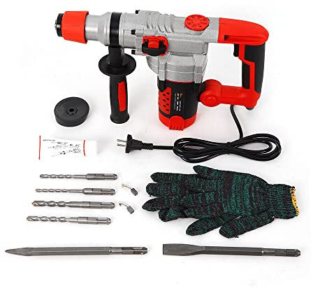 2200 Watt Bohrhammer SDS-Plus Meißelhammer Stemmhammer Schlagbohrer Profi Hochleistungs Schlagbohrmaschine mit Geschwindigkeit von 930r/min + Koffer Set