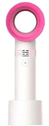 Mini ventilateur portable sans pales rechargeable par USB - 2000 mAh - Sans danger pour le refroidissement - Pour salon de coiffure (blanc)