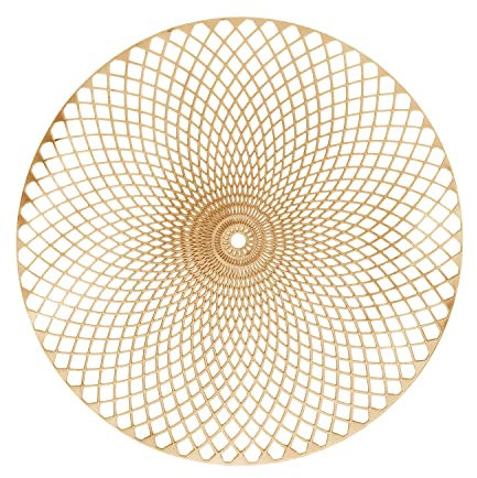 KASANOVA Tovaglietta Rotonda 38 cm Oro Oro Tessile tavola e Cucina