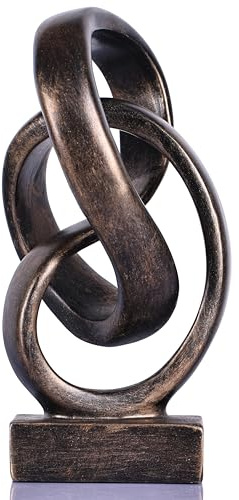 Scultura astratta moderna con nodo, decorazione artistica in resina ispirata a Möbius, elegante per casa e ufficio, ideale per mensole, scrivanie e caminetti