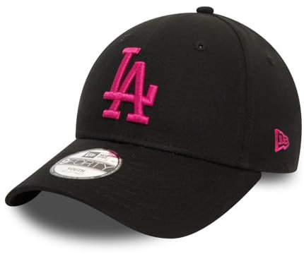 New Era Kinder Chyt League ESS 9Forty Adjustable Cap LA Dodgers Schwarz Pink, Size:Youth