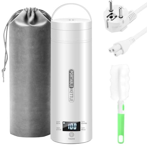 Vegena Bollitore Elettrico Da Viaggio, Mini Bollitore Elettrico, Bollitore Elettrico Portatile Bollitore Da Viaggio Piccolo Bollitore Acqua Elettrico Temperatura Regolabile Per Caffè, Tè, Latte