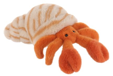 Apricot Lamb Strand Einsiedler Krabbe Meerestiere Plüschtiere für Kinder, weiche niedliche Kuscheltier für Baby Mädchen und Jungen, Flauschige Strand Einsiedler Krabbe Meerestiere Orange 28 cm