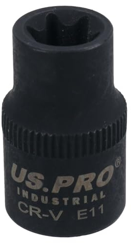 E11 Female Impacted Impact Torx Star E Socket 3/8in Drive Shallow