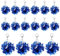 16 Stk Cheer Pom Pom Schlüsselanhänger, Cheer Schlüsselanhänger für Rucksäcke Pom Pom Schlüsselanhänger aus Kunststoff und Metall Glänzende Pom Pom Anhänger Cheerleading Geschenke