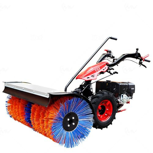 WaaYb Gas Snow Blower, Self-Propelled 6.5HP/15HP Gasoline Snowplows, LED Light Engine Gas Powered with Electric Start/Pull Start, Heavy-Duty Snow Sweeper Truck for Efficient Snow Removal from Roads
