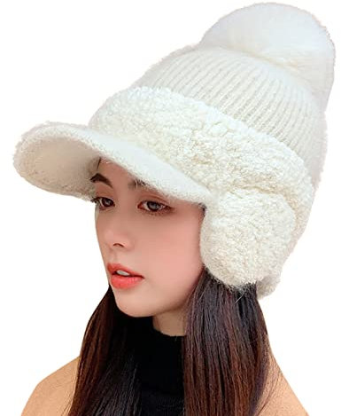 Kwatieh Schal Weinrot Wollmuetze Teenager MüTze Mit Satinfutter WeißEr Schal Damen Winter WollmüTze Mit Schirm Schwarz Satin Lined Winterschal MüTze Schal Handschuhe Set Kinder 2 Jahre