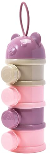 Dispensador de polvo para bebés, contenedor de fórmula para bebés apilable 3x9 con 4 compartimentos, dispensador de leche de bebé de uso múltiple práctico para almacenar bocadillos, leche en polvo, m