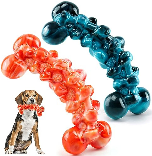 WOWBALA Hundespielzeug für Aggressives Kauen: 2 Pack Hundespielzeug Robust - Super Kauer Hunde Spielzeug - Kauspielzeug Hunde für Große Hunde - Spielzeug Hund für Große Mittelgroße Hund