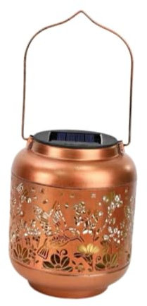perfk Solarlaterne für den Außenbereich, hängende Solarleuchten für den Garten, Heimdekoration, Metall-Solardekoration, dekorative Lampe für Mama, Oma, Kolibri