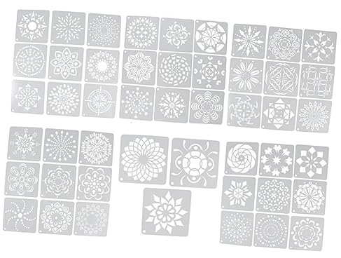 Operitacx 48stücke Wiederverwendbare Schablonen Für Malschablonen Zeichenschablonen Mit Verschiedenen Stilen Und Mustern Für Bastel Und Heimwerkerprojekte