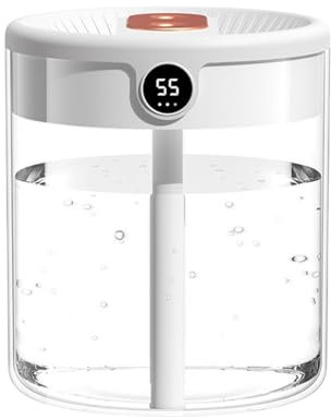 lyanny Humidificateurs d'air pour chambre, humidificateurs pour la chambre,Double Spray Top Fill Humidificateurs de grande capacité 2L Tank - Supports de diffuseurs de bureau, capteur d'humidité
