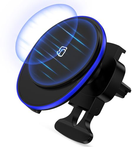 Car Mount Charger 15W Magnetic Car Wireless Charger for Samsung Galaxy S25 Ultra S25 Edge S25 Plus S24 FE Z Fold 6 Flip 6 S23 S22, Air Vent Phone Holder Wireless Adapter for iPhone 16e 16 Pro Max 15