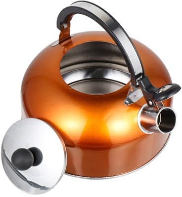 OUNONA Wasserkocher Aus Edelstahl Mit Pfeiffunktion Teekessel Zum Kochen Bequemer Griff Sicher Und Langlebig Für Teezubereitung Und Getränke