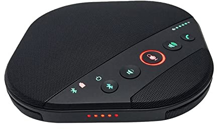 AUBEST Webcam, Desktop Omni-Directional Bluetooth Speakerphone With 3.5mm Jack With 2 Extension Microphones For Computers Laptop Table Top