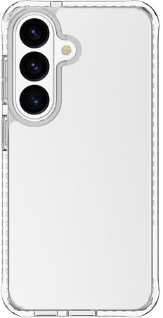cellularline Handyhülle Ultra Strong für Galaxy S26 mit verstärktem Anti-Schock-Rand, integrierten Luftkammern, antibakterieller Formel, recyceltem Material, Transparent