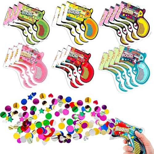 20 Stück Konfettikanone, Karnevals-Handfeuerwerk Konfetti Kanone | Party Poppers Konfettipistole Geeignet für Partys Karneval Geburtstage Hochzeiten Silvester Jubiläen Zufällige Farbe
