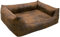 CopcoPet Hundebett Emma Orthopädisch Antik Braun 110 x 90cm – Wildlederoptik, waschbar & pflegeleicht – Erhöhtes Hundekörbchen mit Visco-Liegefläche – Für große Hunde, gelenkschonend & bequem