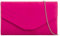 fi9® Sac à main élégant en daim Style enveloppe Mariage Soirée Fête - Rose - fuchsia,
