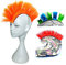 3T-SISTER Helm Mohawk Perücke für den Skihelm, Snowboardhelm, Kinderskihelm, Kinderhelm, Motorradhelm, Fahrradhelm - auffälligere Helm-Aufkleber, Helmdeko für Kinder und Erwachsene Orange