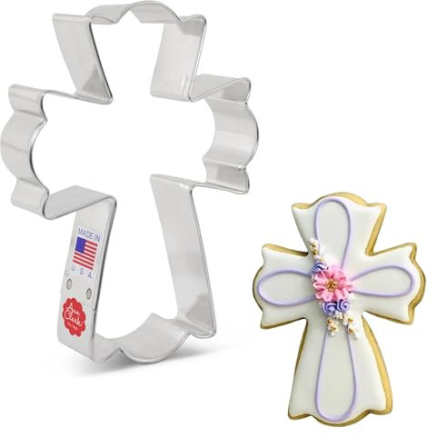Formina per Biscotti Stampo a forma di croce fantasiosa 11,4 cm, Prodotto negli Stati Uniti da Ann Clark