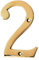 eSplanade Targhetta numerica appiccicosa per porta dell'hotel, in ottone da 10,2 cm, numero numerico 0-9 (2 (due)