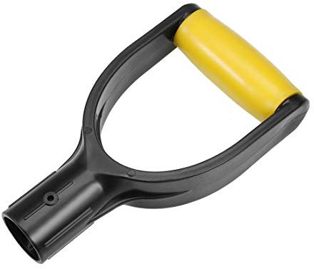 sourcing map Shovel D Grip Handle, 32mm Inner Dia PVC for Digging Raking Tools Yellow