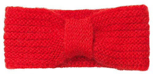 Becksöndergaard Stirnband Damen Winter Lina Headband Red Haarband Strick Rot Woll-Mix Mohair Merino Weich - 1907706008-606