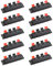 sourcing map 4 Ways Spring Speaker Terminal Clip Push Release Connector Audio Cable Terminals Strip Block Black Red WP4-7 10Pcs