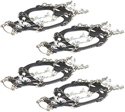 PEARL Schneeschuhketten: 2 Paar Schuhketten für alle Schuhe, Schuhgröße 34-43 (Schneeschuhe Spikes, Schneeketten für Schuhe, Anti Rutsch)