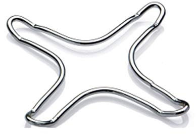 Tredoni 2 Gas Stovetop/Hob Ring Reducer for Coffee Makers & Small Pots/Pans, 9.5x9.5cm (Diagonal - 12.5cm)