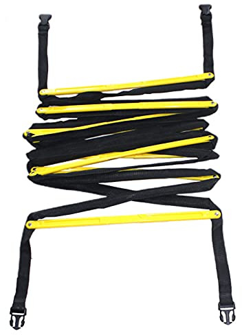 Beweglichkeitsleiter Feste Strickleiter, Speed Ladder, Speed- Und Agility-Trainingsset, Verdickte Leiter, Kegel-Fußball-Trainingsgeräte(Size:5.1M)