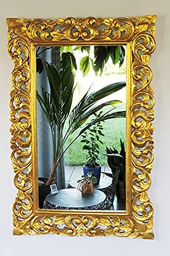 Naturesco Barockspiegel Wandspiegel Flurspiegel Barock Gold 120cm x 80cm